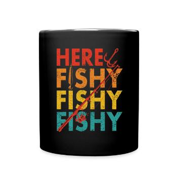 Angeln Opa papa - Tasse einfarbig - Schwarz - Vorne