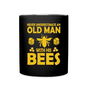 Bienenzucht und Honig - Tasse einfarbig - Schwarz - Vorne