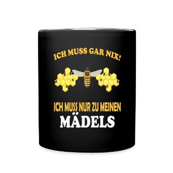 Bienenzucht und Honig - Tasse einfarbig - Schwarz - Vorne