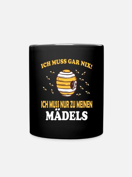 Bienenzucht und Honig - Tasse einfarbig - Schwarz