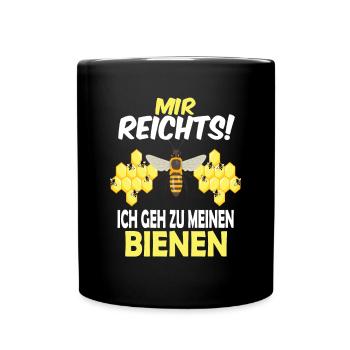 Bienenzucht und Honig - Tasse einfarbig - Schwarz - Vorne