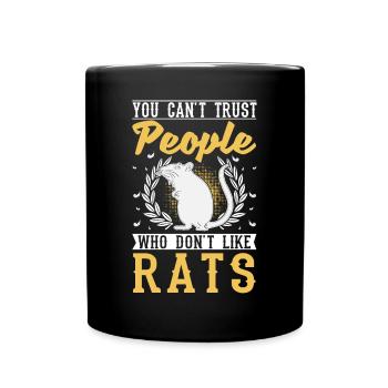 Rat Gift Rat domestique Rat Propriétaire - Mug uni - noir - Devant
