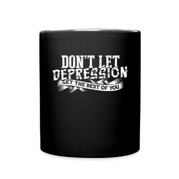 depression depressive sad gift idea unfortunate - Full Colour Mug - black - Front