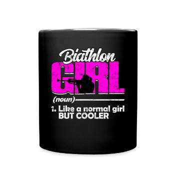 Biathlon Sport Sports d’hiver Ski Cadeau Citation Lan - Mug uni - noir - Devant
