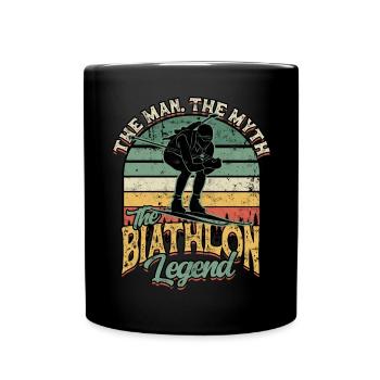 Biathlon Sport Sports d’hiver Ski Cadeau Citation Lan - Mug uni - noir - Devant