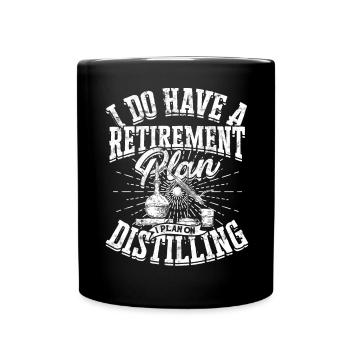 schnaps whiskey brennen schnapsbrenner geschenkide - Tasse einfarbig - Schwarz - Vorne