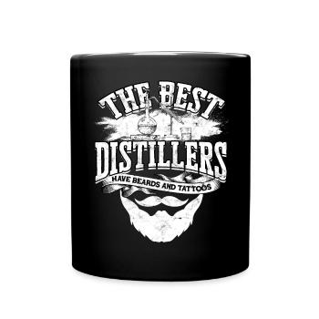schnaps whiskey brennen schnapsbrenner geschenkide - Tasse einfarbig - Schwarz - Vorne