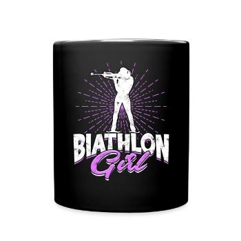 Biathlon Sport Sports d’hiver Ski Cadeau Citation Lan - Mug uni - noir - Devant