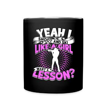 Biathlon Sport Sports d’hiver Ski Cadeau Citation Lan - Mug uni - noir - Devant