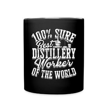 schnaps whiskey brennen schnapsbrenner geschenkide - Tasse einfarbig - Schwarz - Vorne