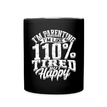 eltern geschenk mutter geschenkidee vater familie - Tasse einfarbig - Schwarz - Vorne