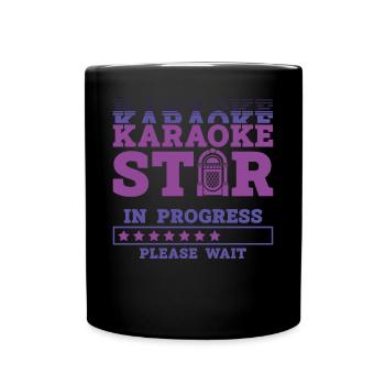 Karaoke Singer Karaoke Star In - Tasse einfarbig - Schwarz - Vorne