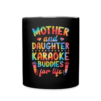 Chanteuse de karaoké Maman Tie Dye Mère - Mug uni - noir - Devant