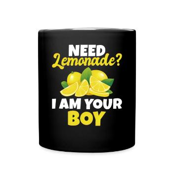 Limonade-Geschenk-Ideen - Tasse einfarbig - Schwarz - Vorne