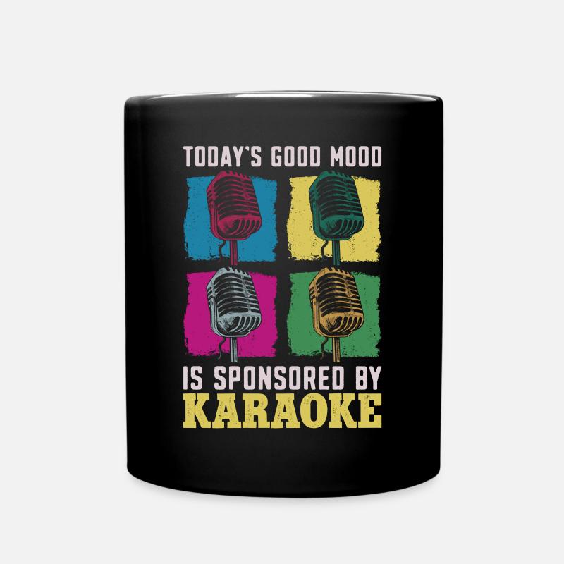 Karaoké Singer 80s Retro d’aujourd’hui - Mug uni - noir