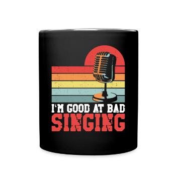 Karaoke Singer Retro Vintage I'm - Tasse einfarbig - Schwarz - Vorne