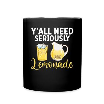 Lemonade Gift Ideas - Full Colour Mug - black - Front