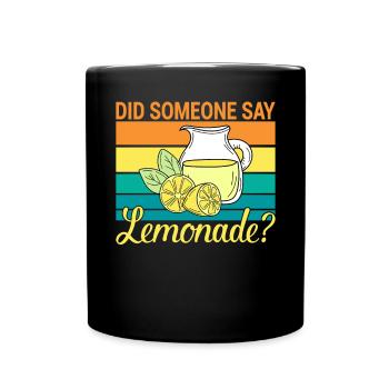 Limonade Geschenkideen - Tasse einfarbig - Schwarz - Vorne