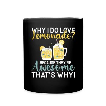 Limonade Geschenkideen - Tasse einfarbig - Schwarz - Vorne