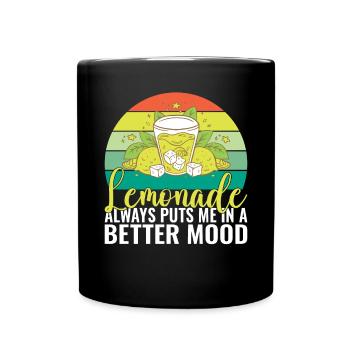 Limonade-Geschenk-Ideen - Tasse einfarbig - Schwarz - Vorne