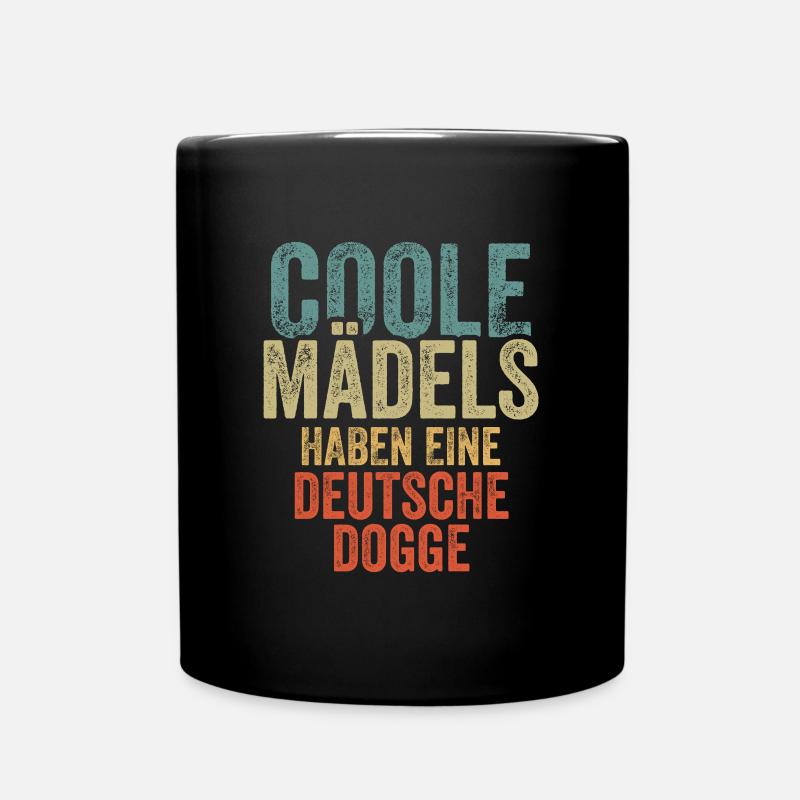 Deutsche Dogge - Tasse einfarbig - Schwarz