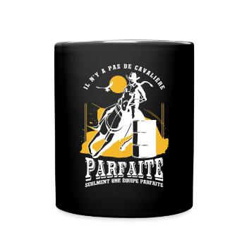 Drôle de cavalière de cheval - Mug uni - noir - Devant