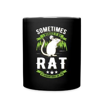 Rat Owner Gift Rat - Full Colour Mug - black - Front