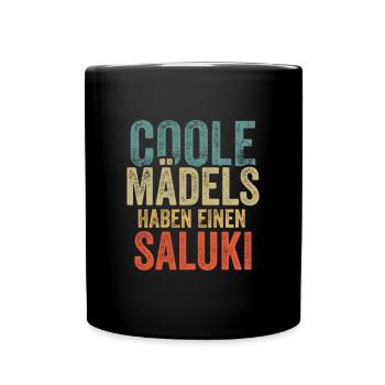 Saluki - Tasse einfarbig - Schwarz - Vorne
