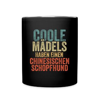 Chinesischer Schopfhund - Tasse einfarbig - Schwarz - Vorne