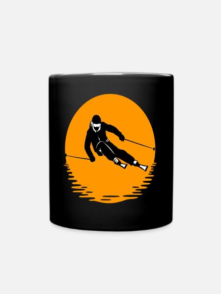 Ski Saut à ski Station de ski Skieurs Cadeau - Mug uni - noir