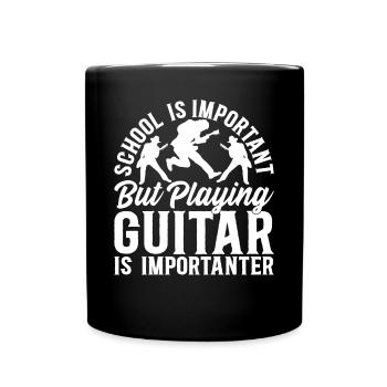 Jouer de la guitare est plus important - Guitariste Jouer - Mug uni - noir - Devant