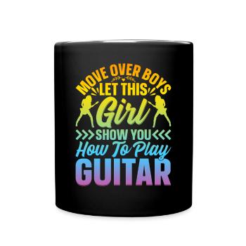 Guitariste Filles Guitariste - Funny Guitar Playe - Mug uni - noir - Devant