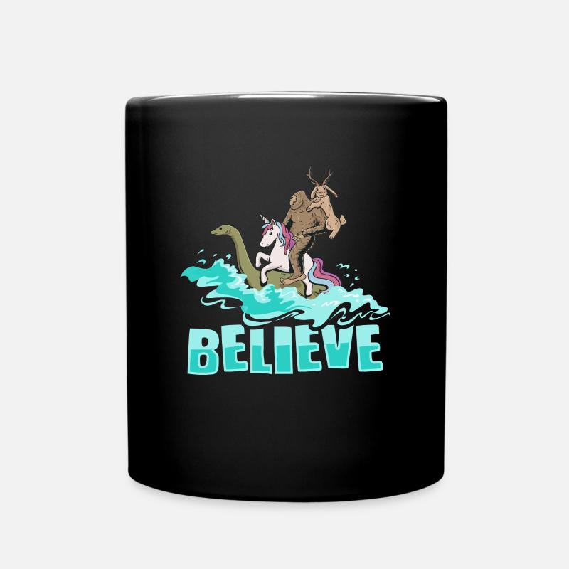 Kryptozoologie Kryptid Bigfoot Einhorn Loch Ness - Tasse einfarbig - Schwarz