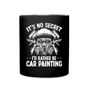 Automotive Car Painting no Secret Detailer Vehicle - Tasse einfarbig - Schwarz - Vorne