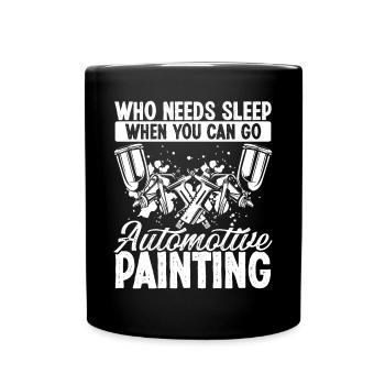 Automobile Peinture de voiture Détail de voiture Véhicule - Mug uni - noir - Devant