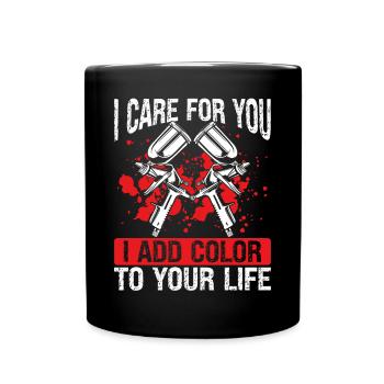 Automotive Car Painting Add Color to Life Vehicle - Tasse einfarbig - Schwarz - Vorne