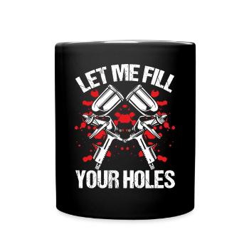 Véhicule Remplissez vos trous Peinture automobile - Mug uni - noir - Devant