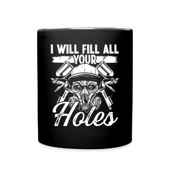 Automobile Voiture Peinture tous vos trous Véhicule - Mug uni - noir - Devant