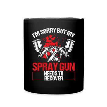 Automobile Peinture de voiture Spraygun Véhicule drôle - Mug uni - noir - Devant