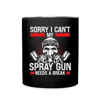 Automobile Peinture de voiture Spraygun Break Véhicule - Mug uni - noir - Devant