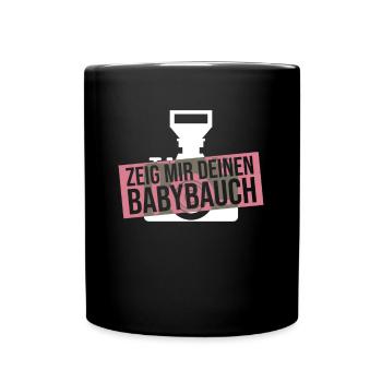 Babybauch Schwangerschaft Fotografin Fotografie - Tasse einfarbig - Schwarz - Vorne