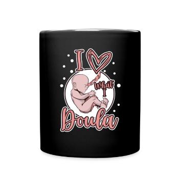 Doula avec sa sage-femme du col de l’utérus - Mug uni - noir - Devant