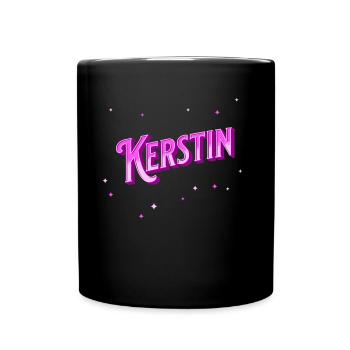 Kerstin Namen personalisiert - Tasse einfarbig - Schwarz - Vorne