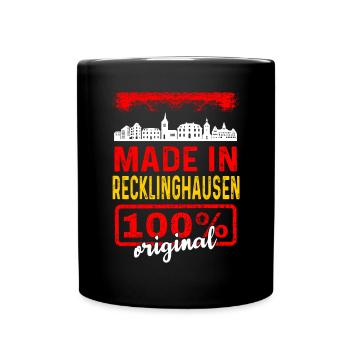Recklinghausen - Tasse einfarbig - Schwarz - Vorne