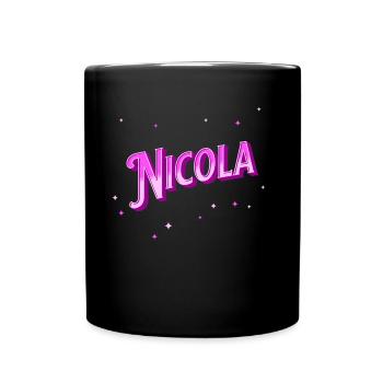 Nicola nom personnalisé - Mug uni - noir - Devant