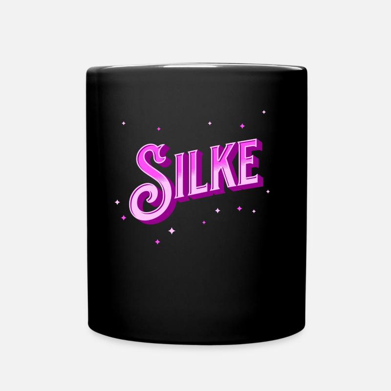 Silke Namen personalisiert - Tasse einfarbig - Schwarz