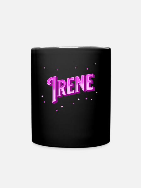 Irene Namen personalisiert - Tasse einfarbig - Schwarz