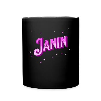 Nom Janin personnalisé - Mug uni - noir - Devant