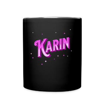 Le nom de Karin personnalisé - Mug uni - noir - Devant