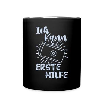 Sanitäter & Sani I Rettungsdienst I Notarzt - Tasse einfarbig - Schwarz - Vorne